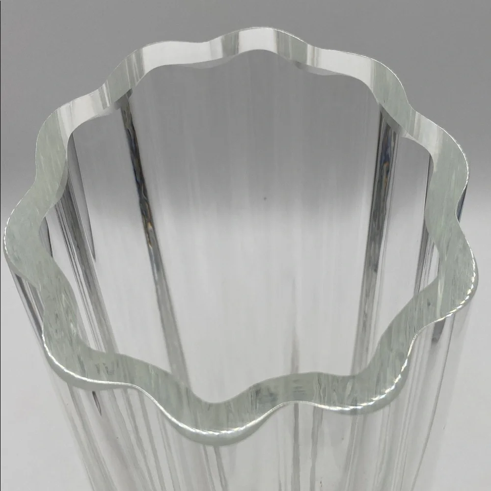 Vintage Lenox Crystal Vase Waterscape Bud Vase Clear